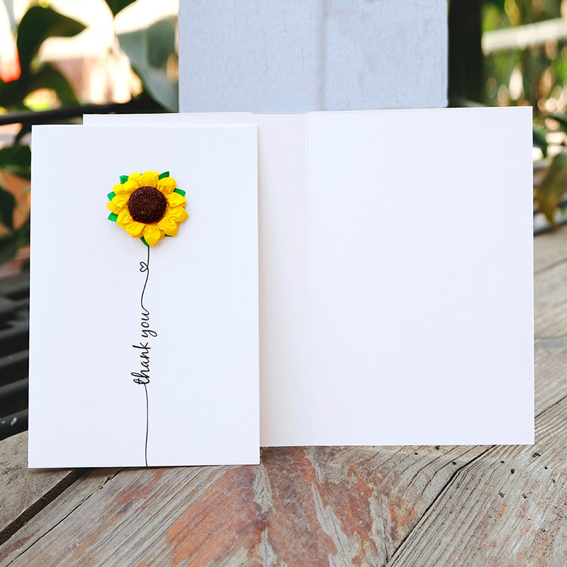 Wholesale of 10pcs/pack Mother's Day Paper Bouquet Greeting Cards